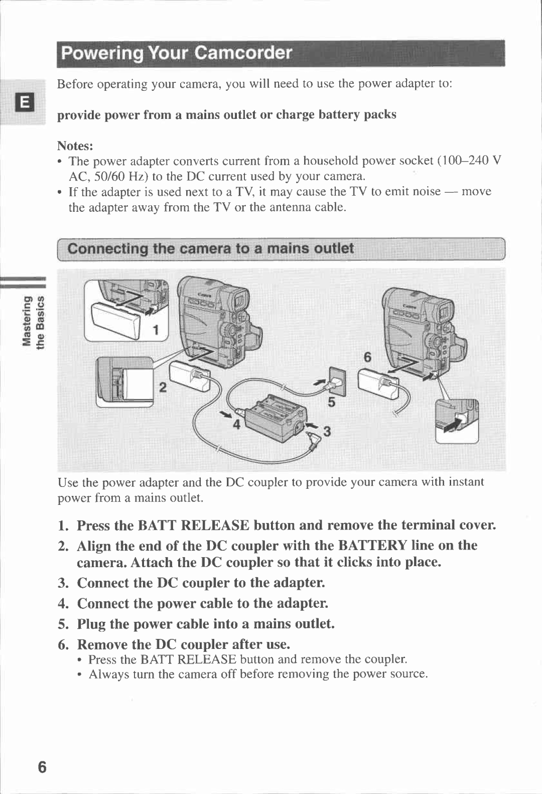 Canon MV 20, MV20I manual 