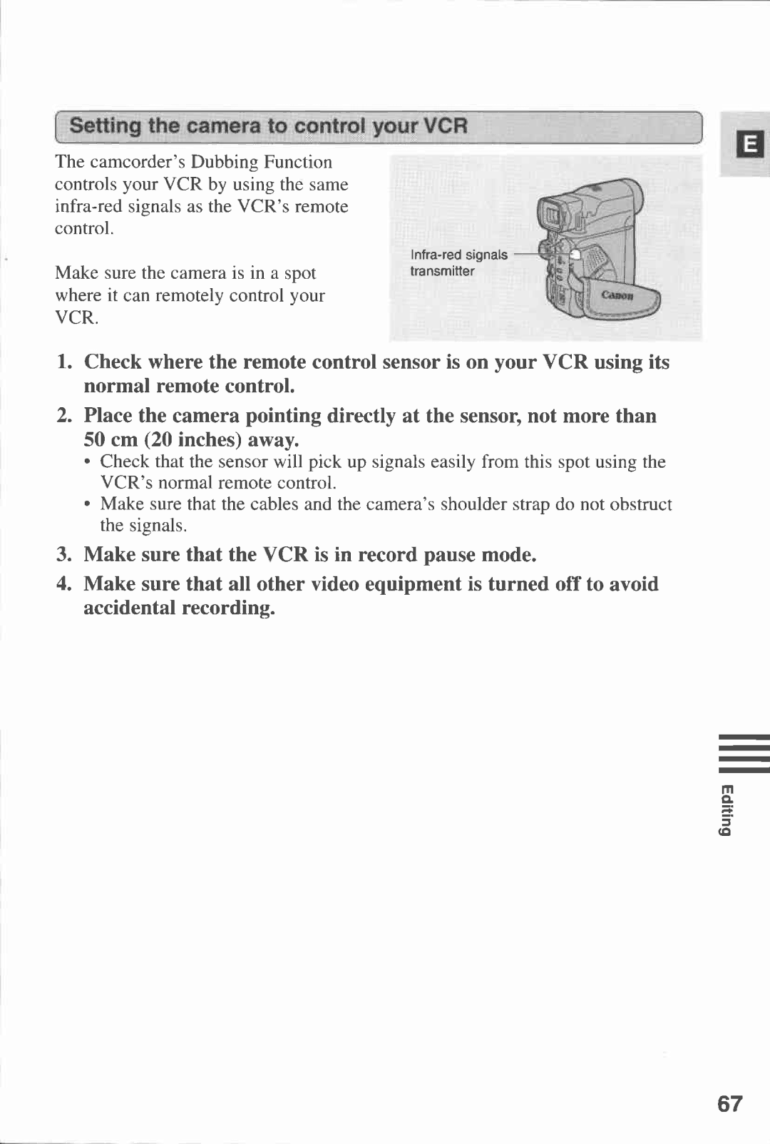 Canon MV20I, MV 20 manual 