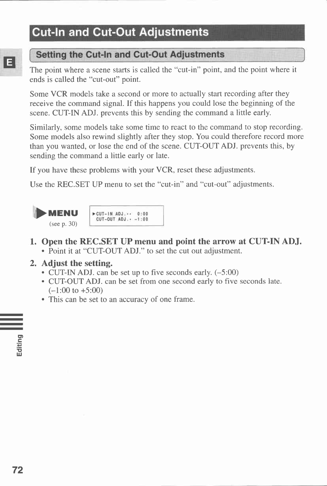 Canon MV 20, MV20I manual 