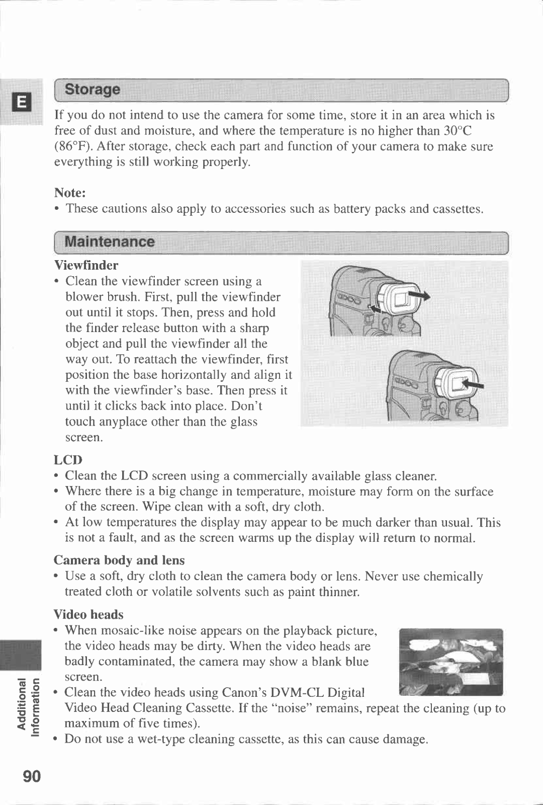 Canon MV 20, MV20I manual 