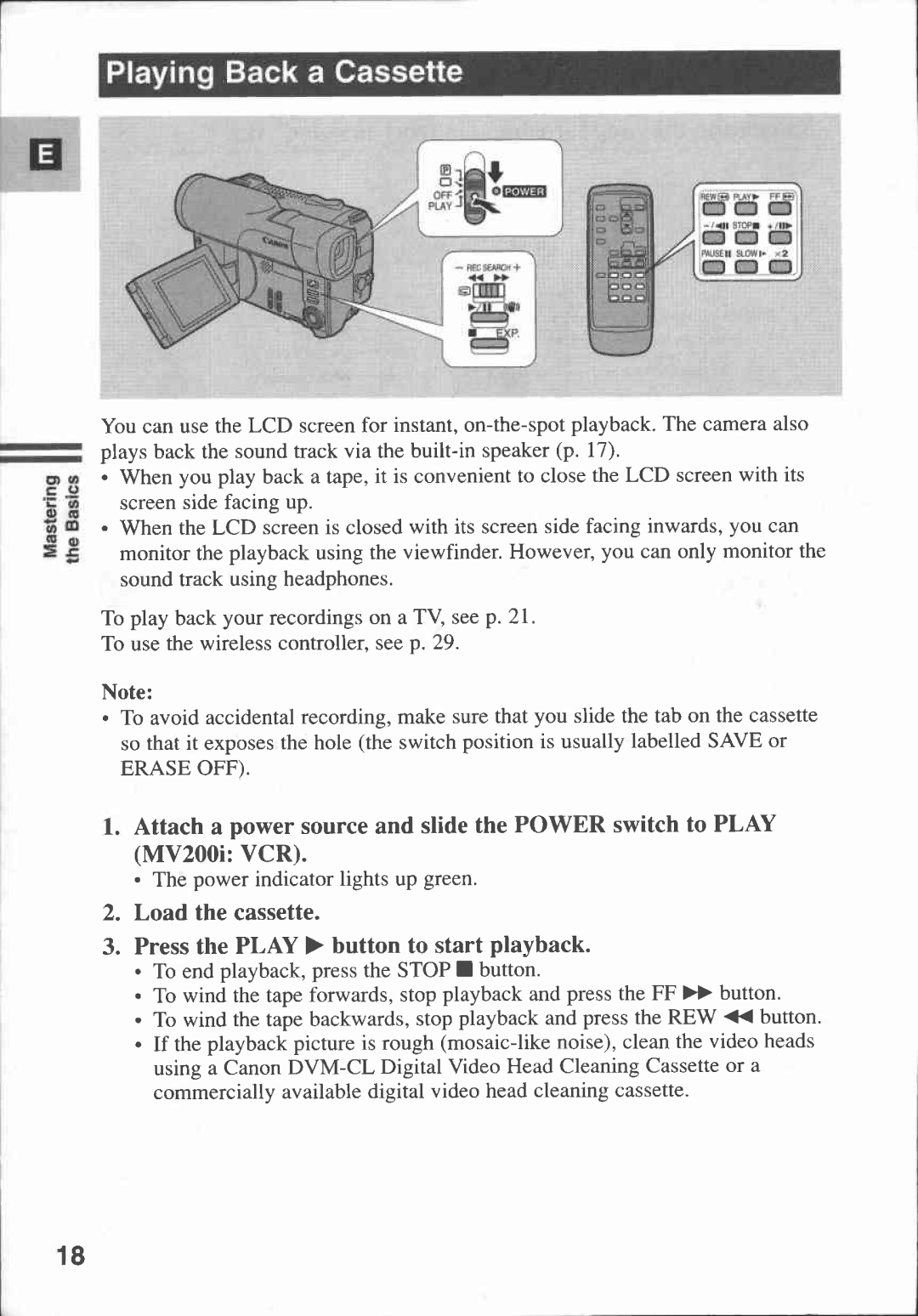 Canon MV 200 manual 