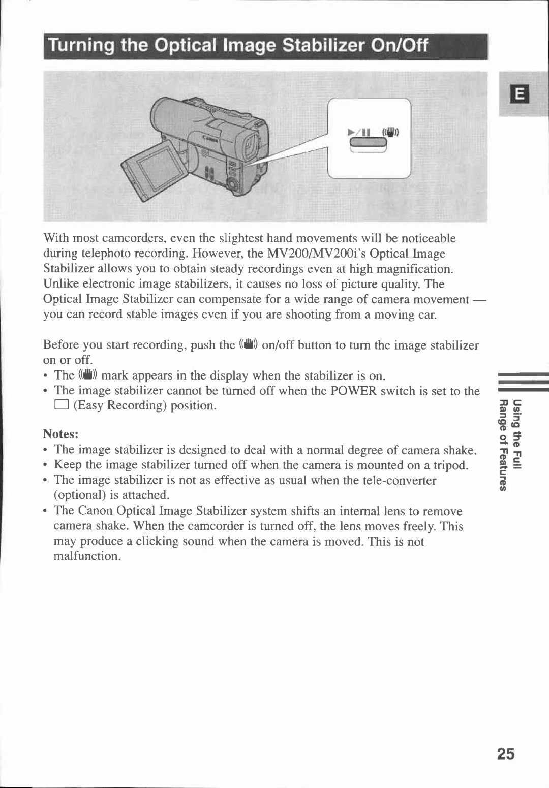 Canon MV 200 manual 