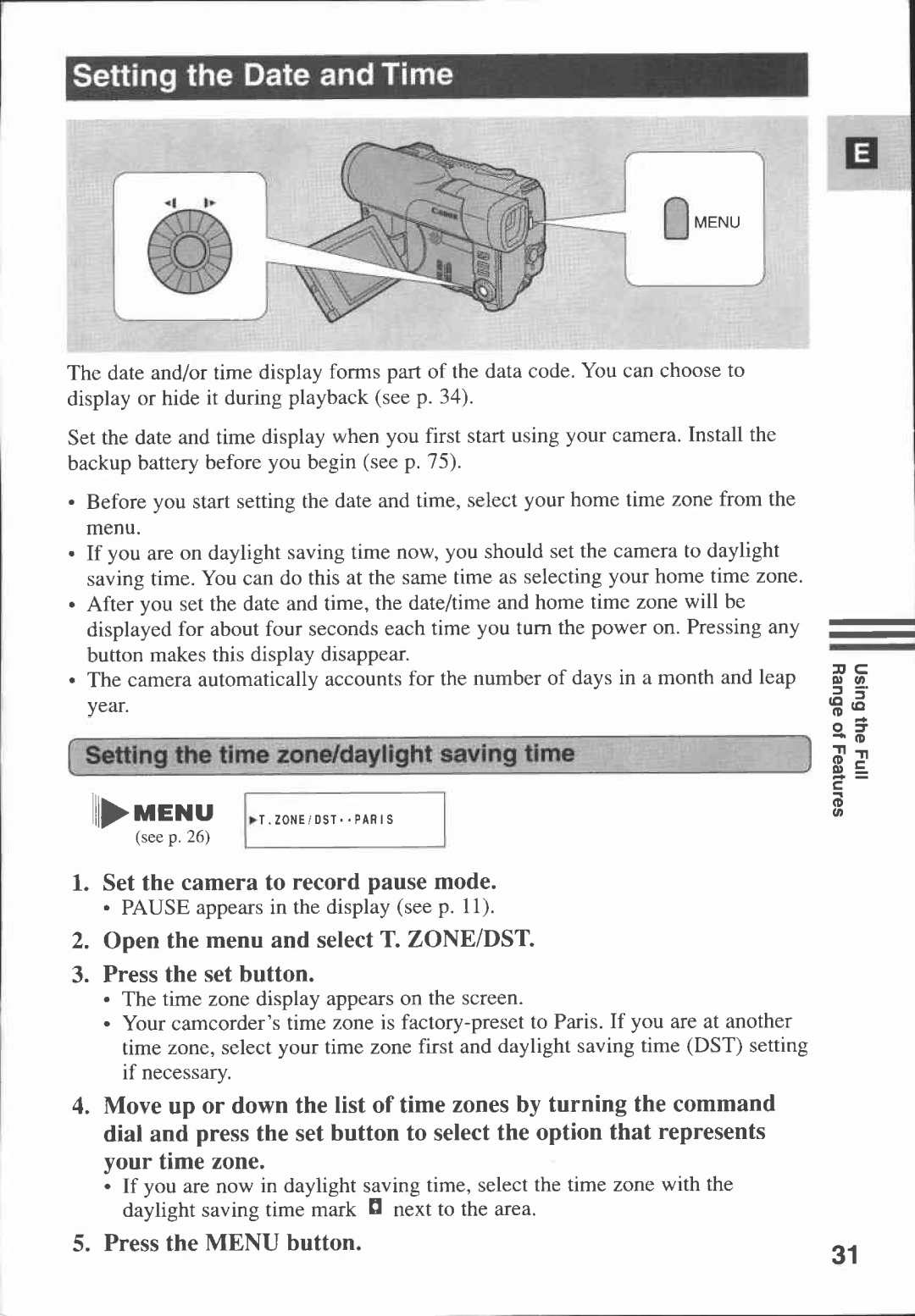 Canon MV 200 manual 