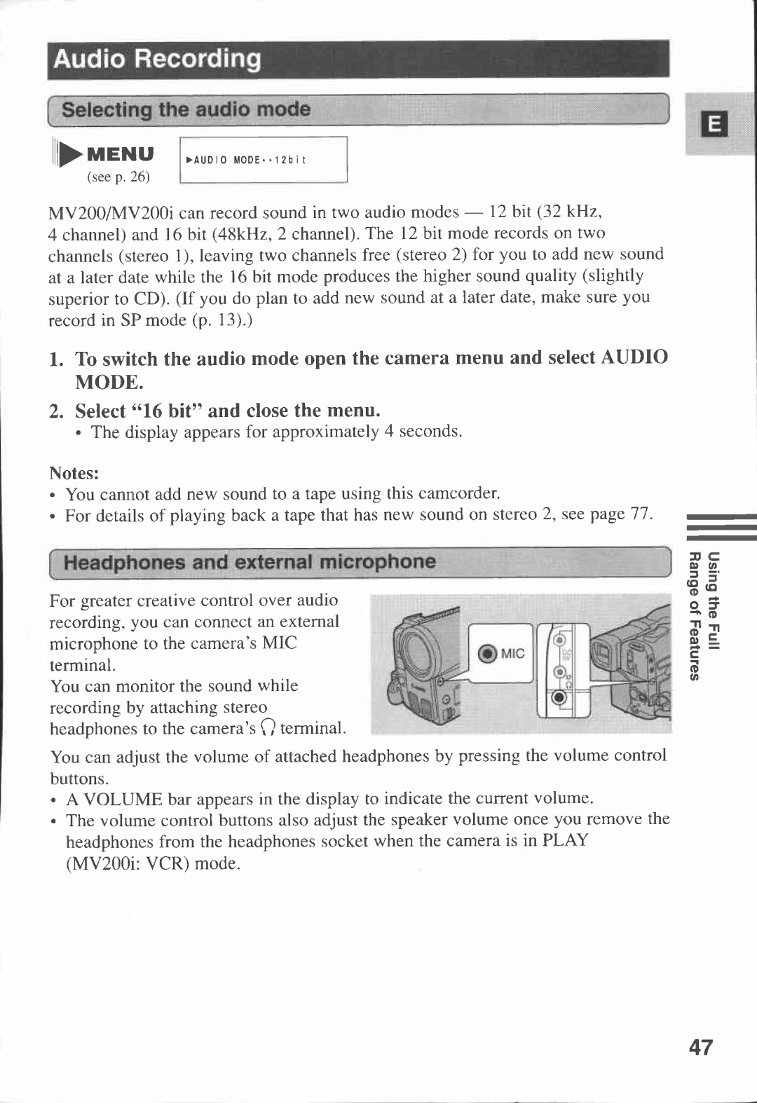 Canon MV 200 manual 