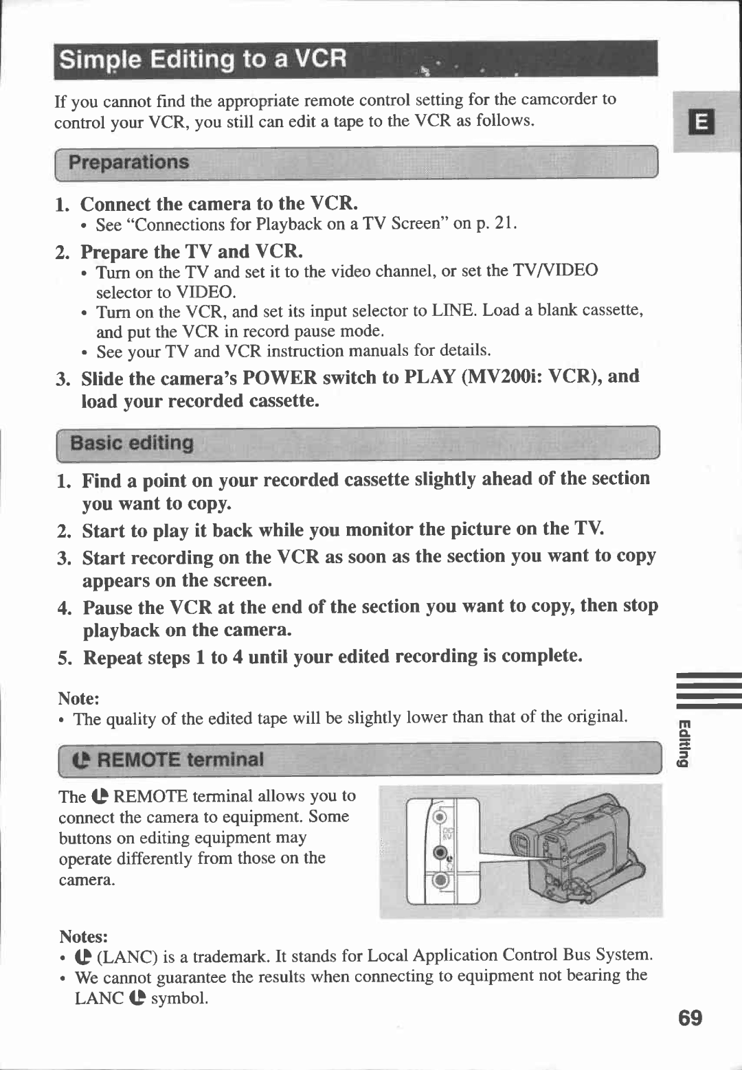 Canon MV 200 manual 