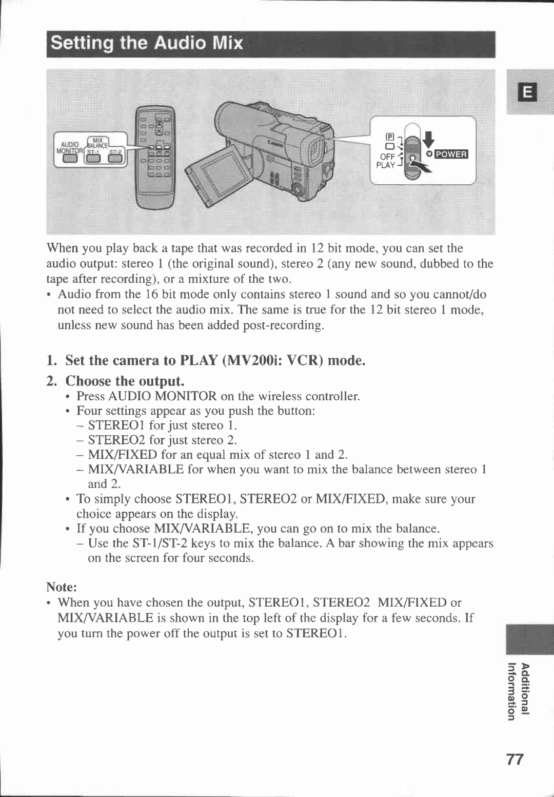 Canon MV 200 manual 