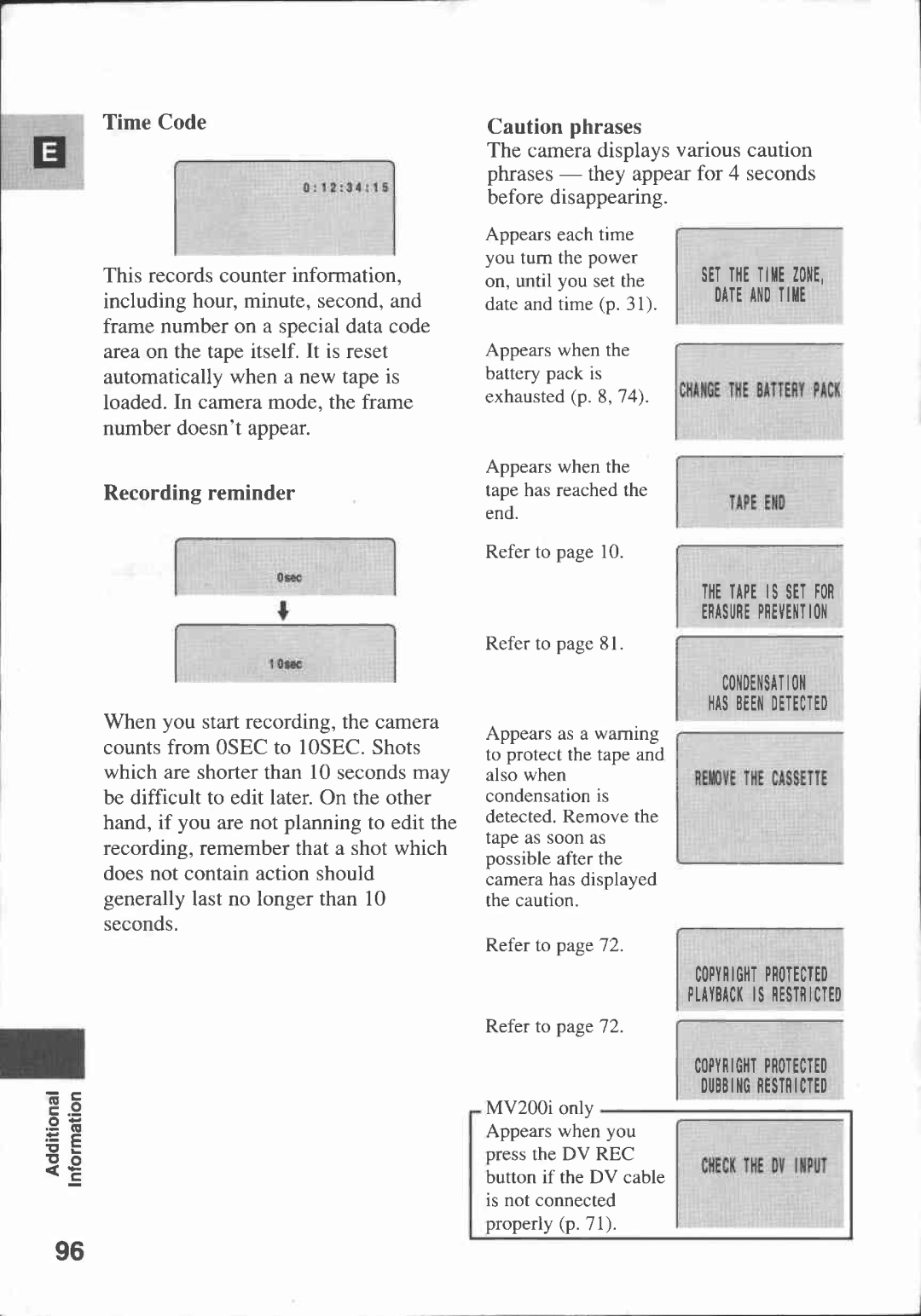 Canon MV 200 manual 