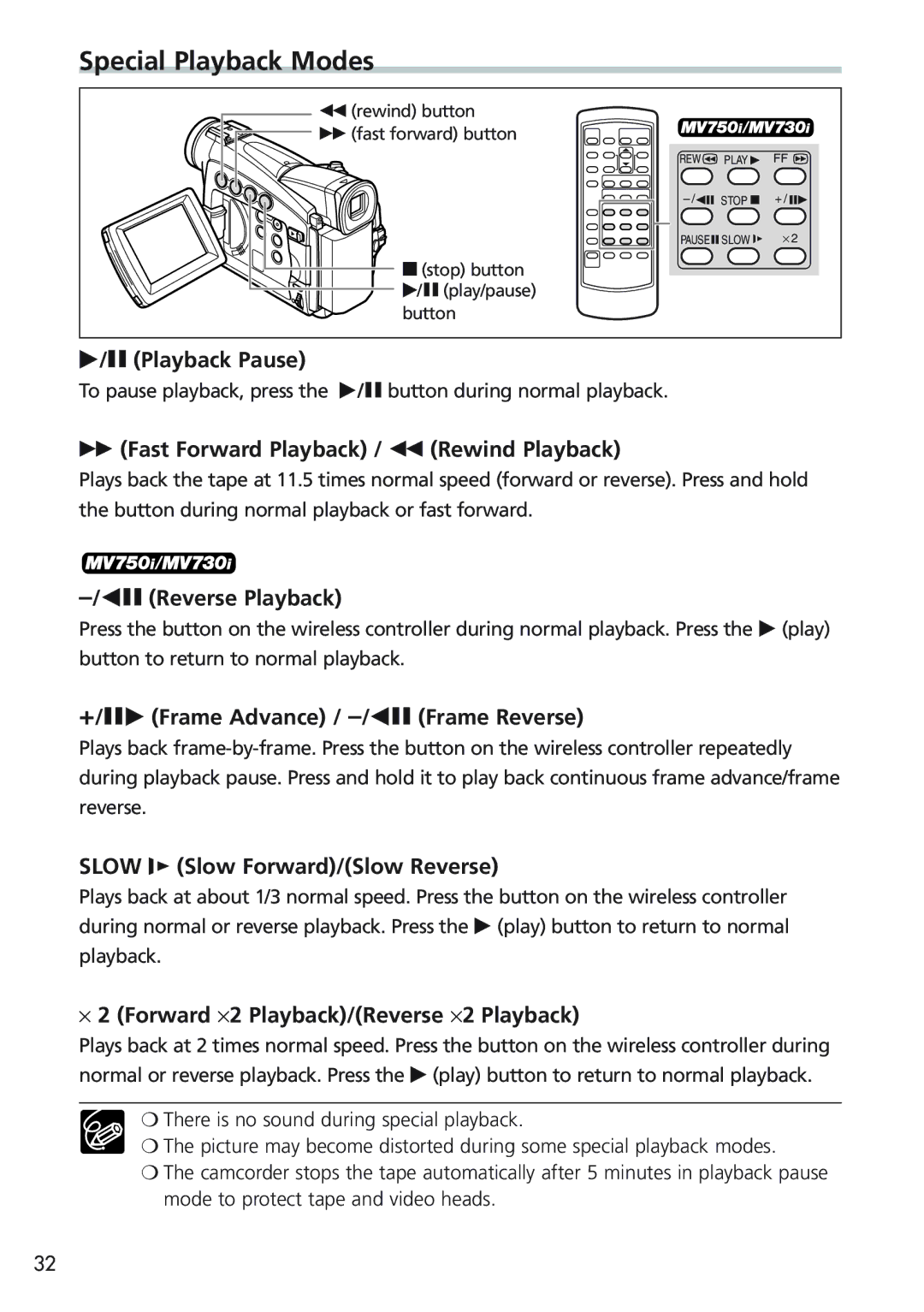 Canon MV 690 instruction manual Special Playback Modes 