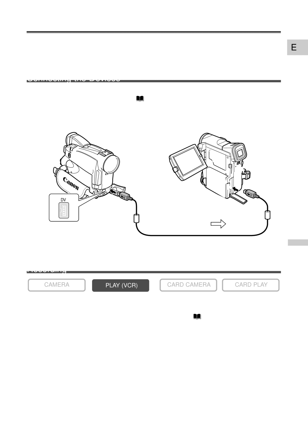 Canon MV 690 instruction manual Recording to a VCR or Digital Video Device, Connecting the Devices, Connecting a VCR 