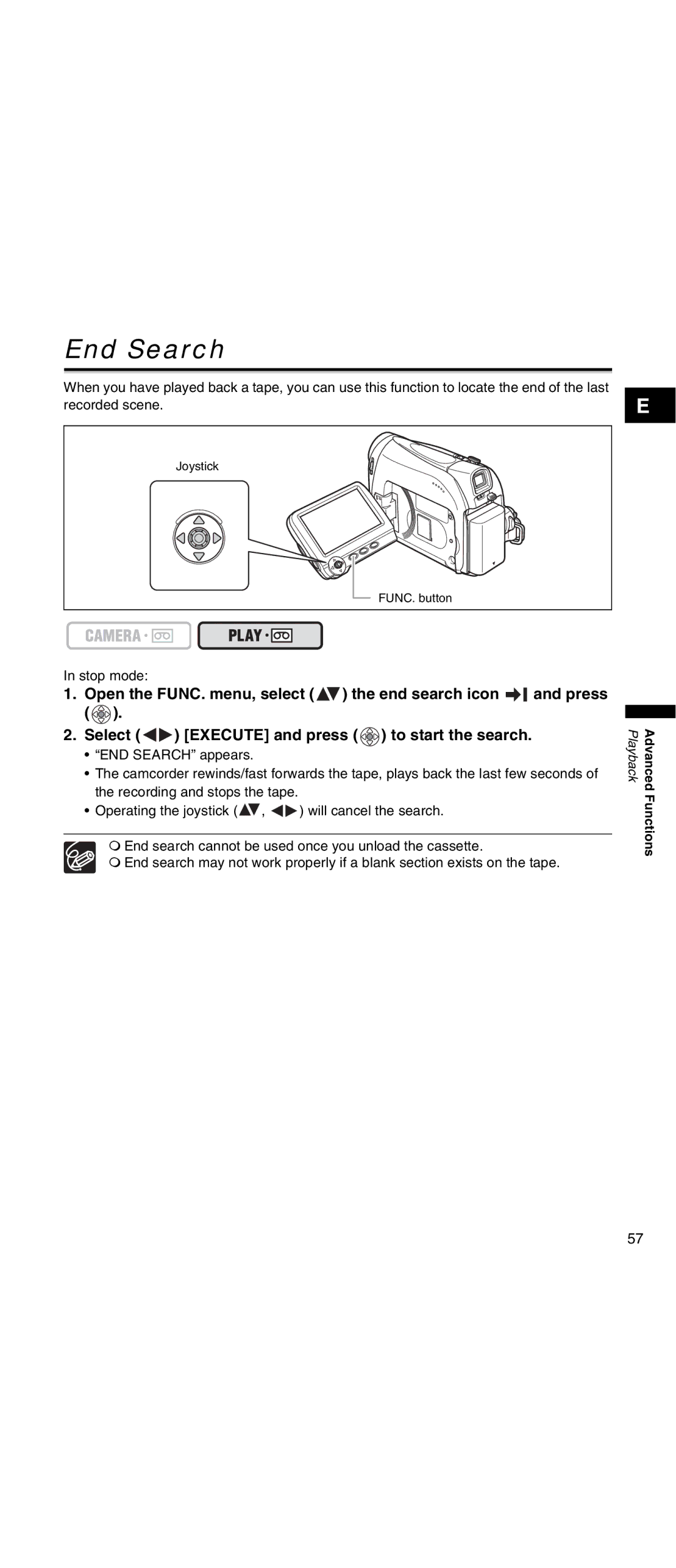 Canon MV 901 instruction manual End Search 