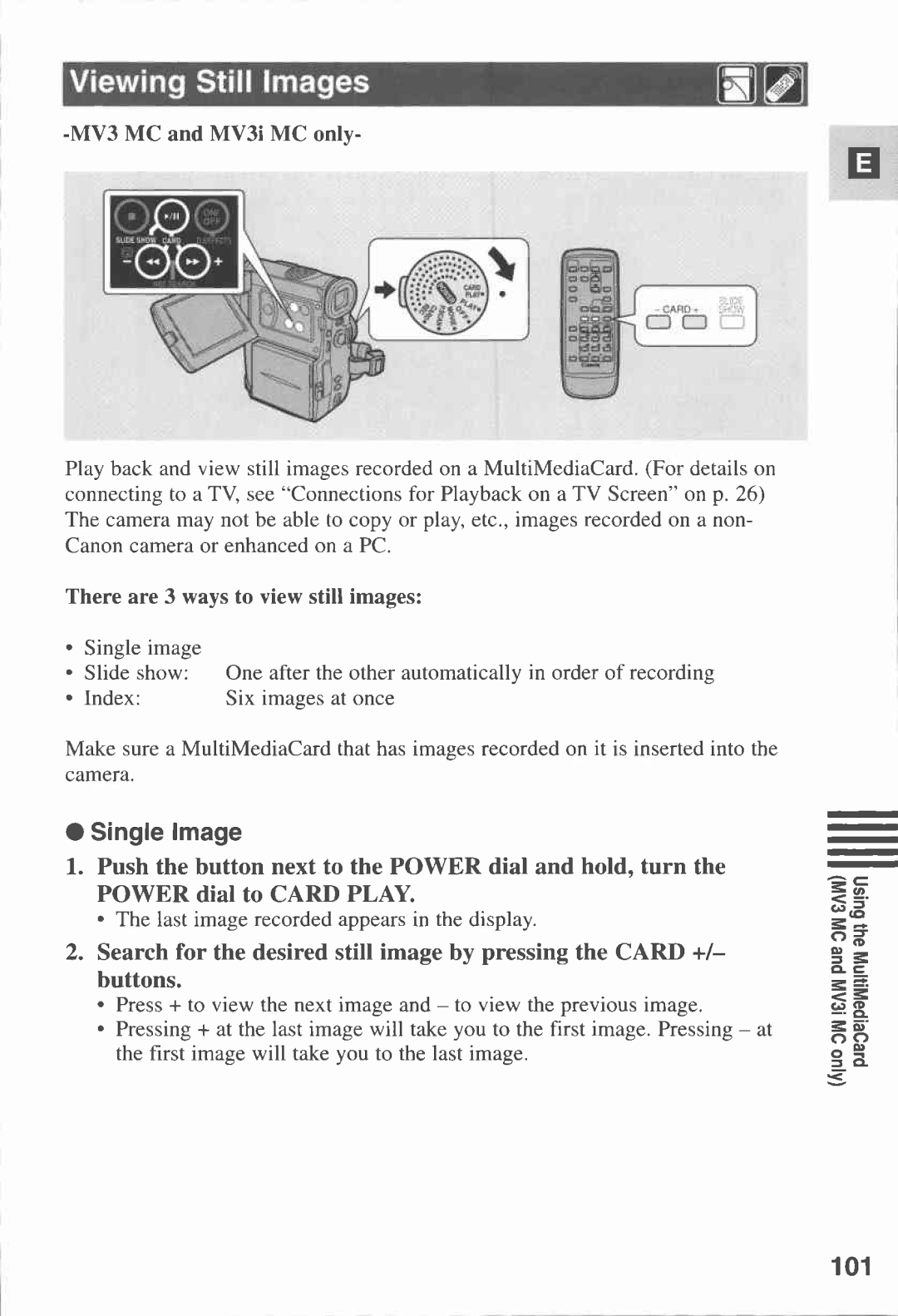 Canon 3 MC, MV3, MV 3 i manual 