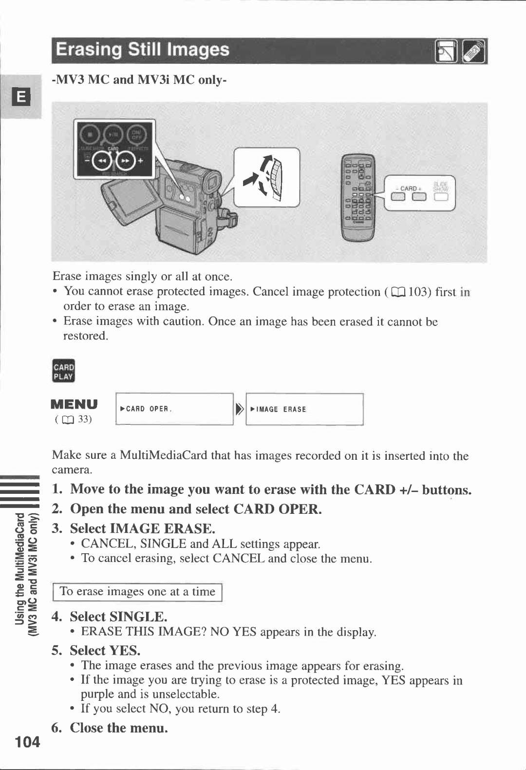 Canon 3 MC, MV3, MV 3 i manual 