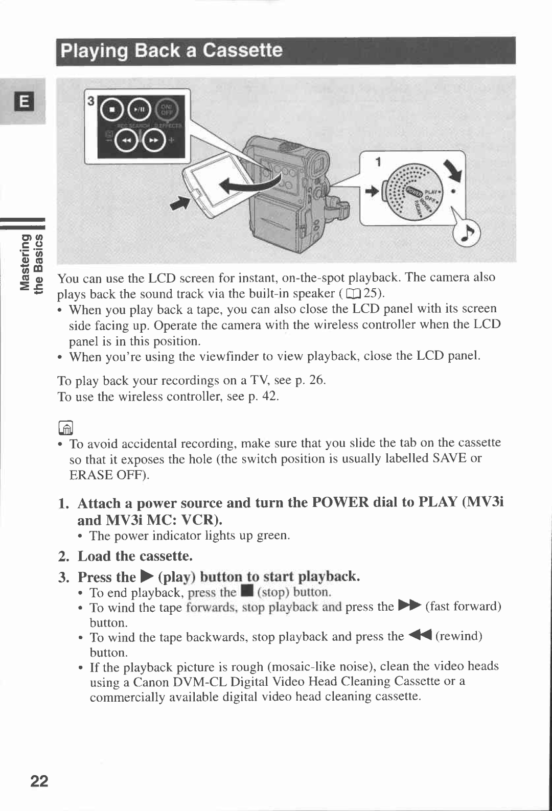 Canon MV 3 i, MV3, 3 MC manual 