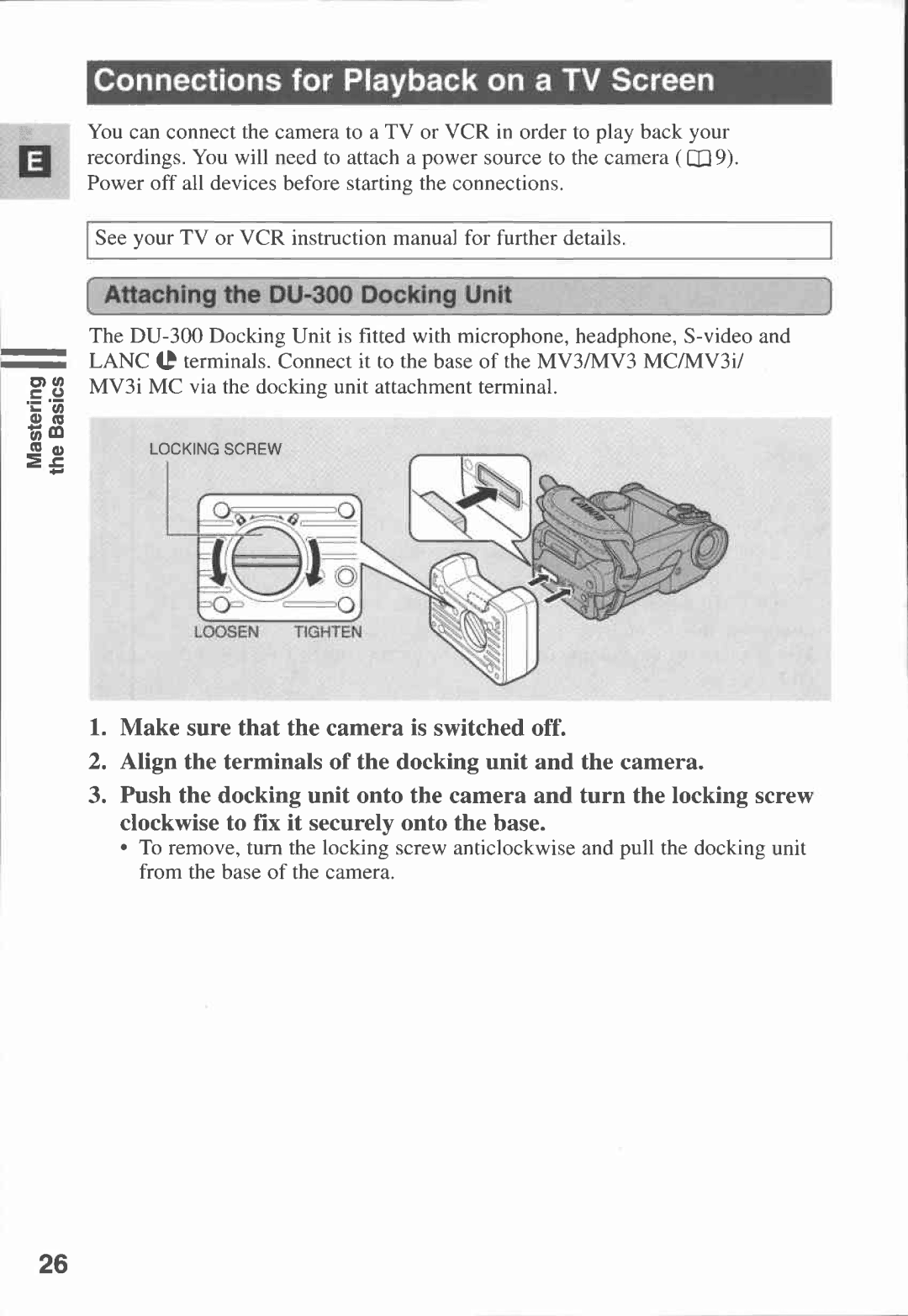 Canon 3 MC, MV3, MV 3 i manual 