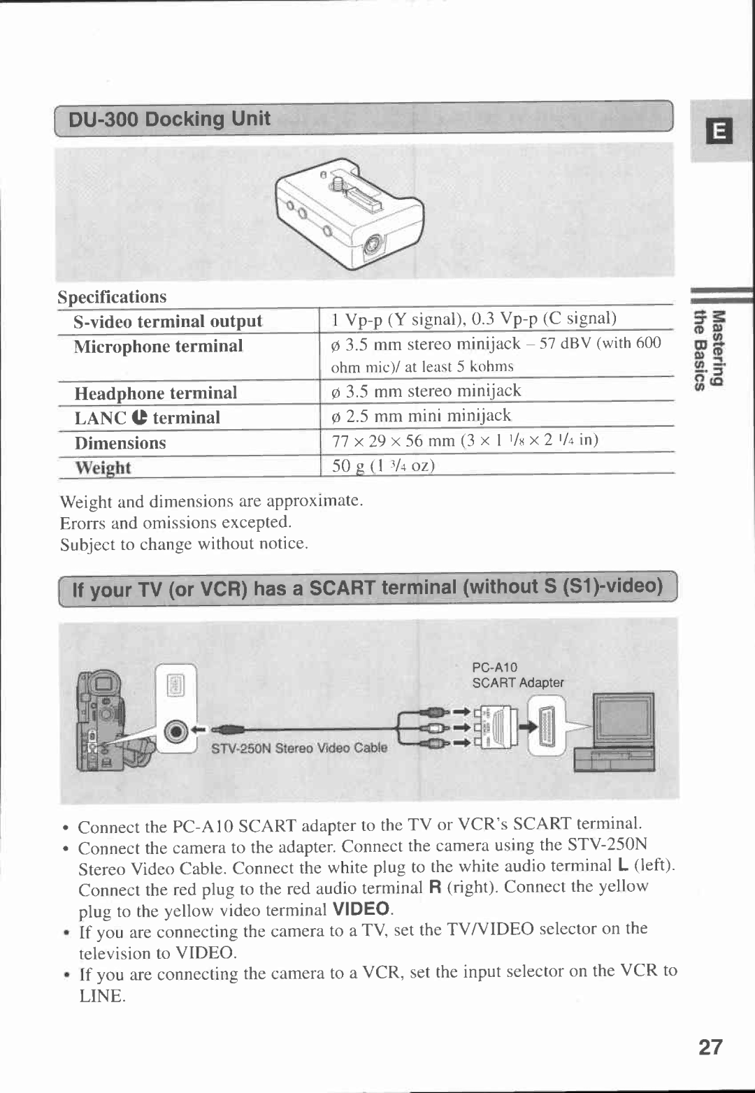 Canon MV3, MV 3 i, 3 MC manual 