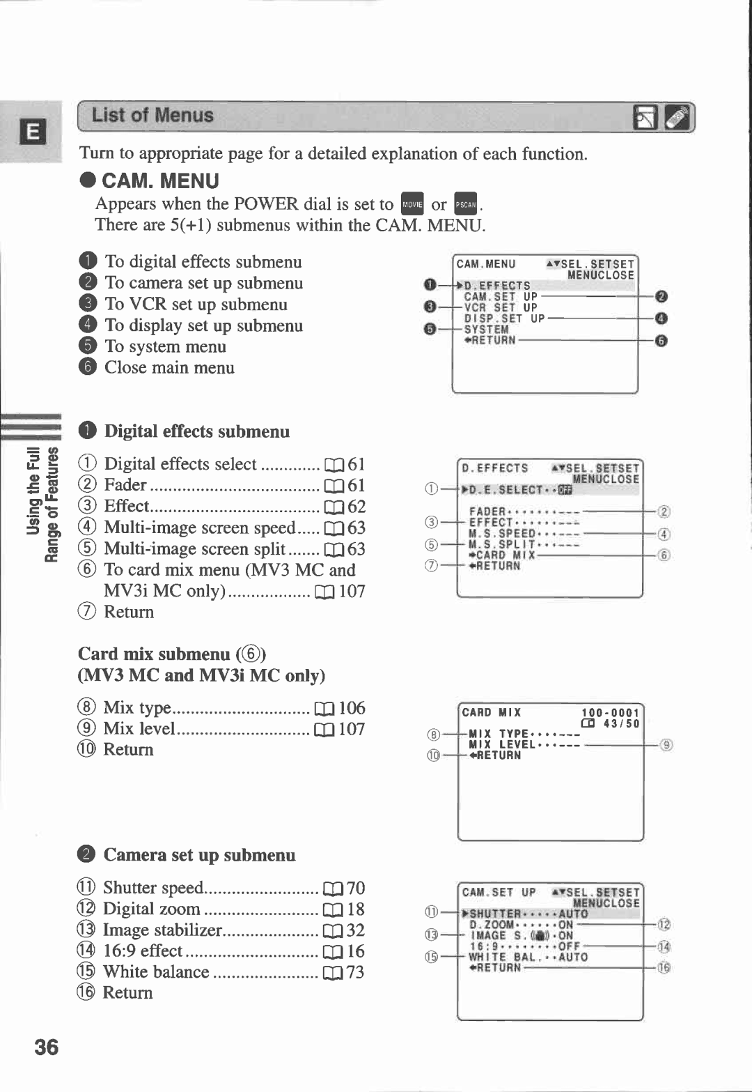 Canon MV3, MV 3 i, 3 MC manual 