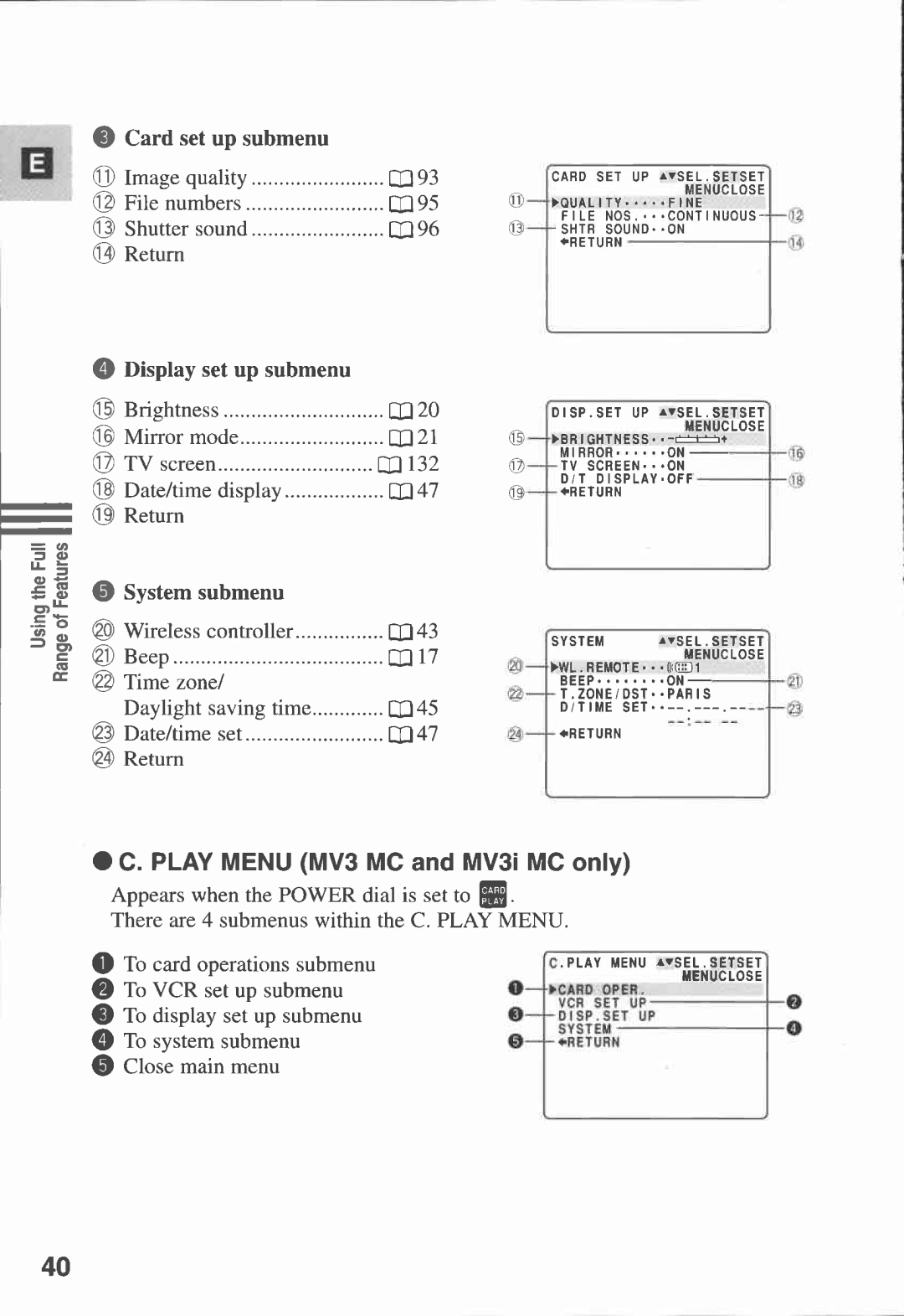 Canon MV 3 i, MV3, 3 MC manual 