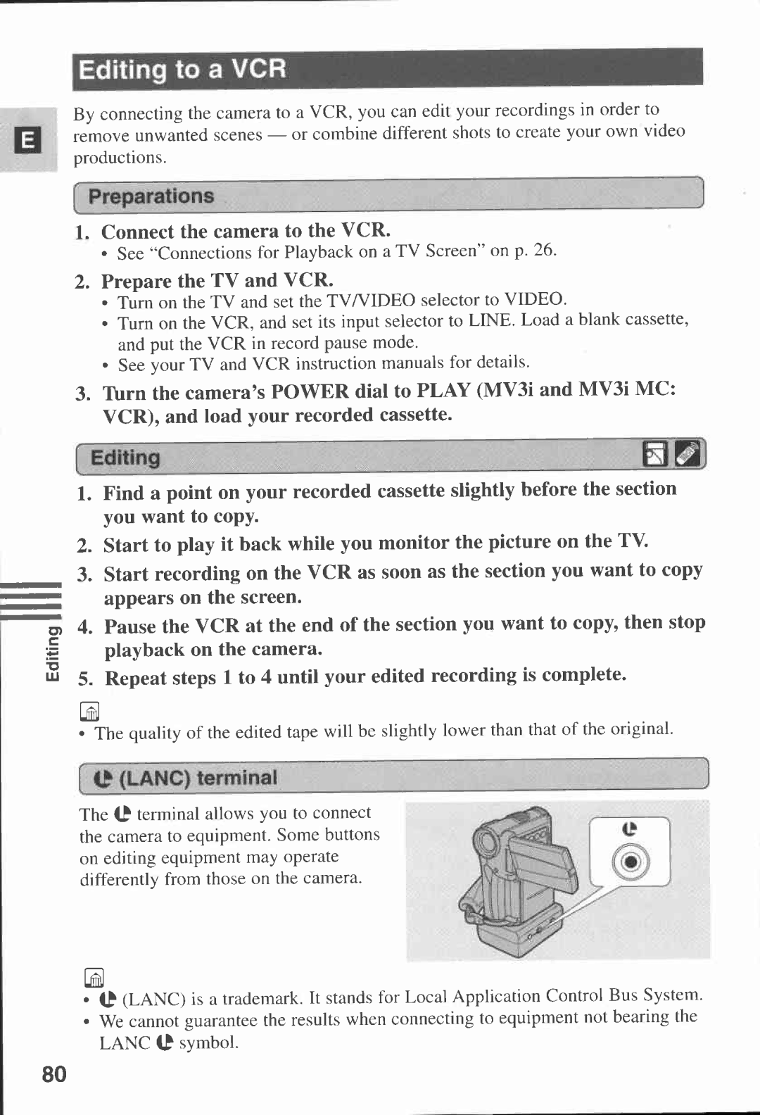 Canon 3 MC, MV3, MV 3 i manual 