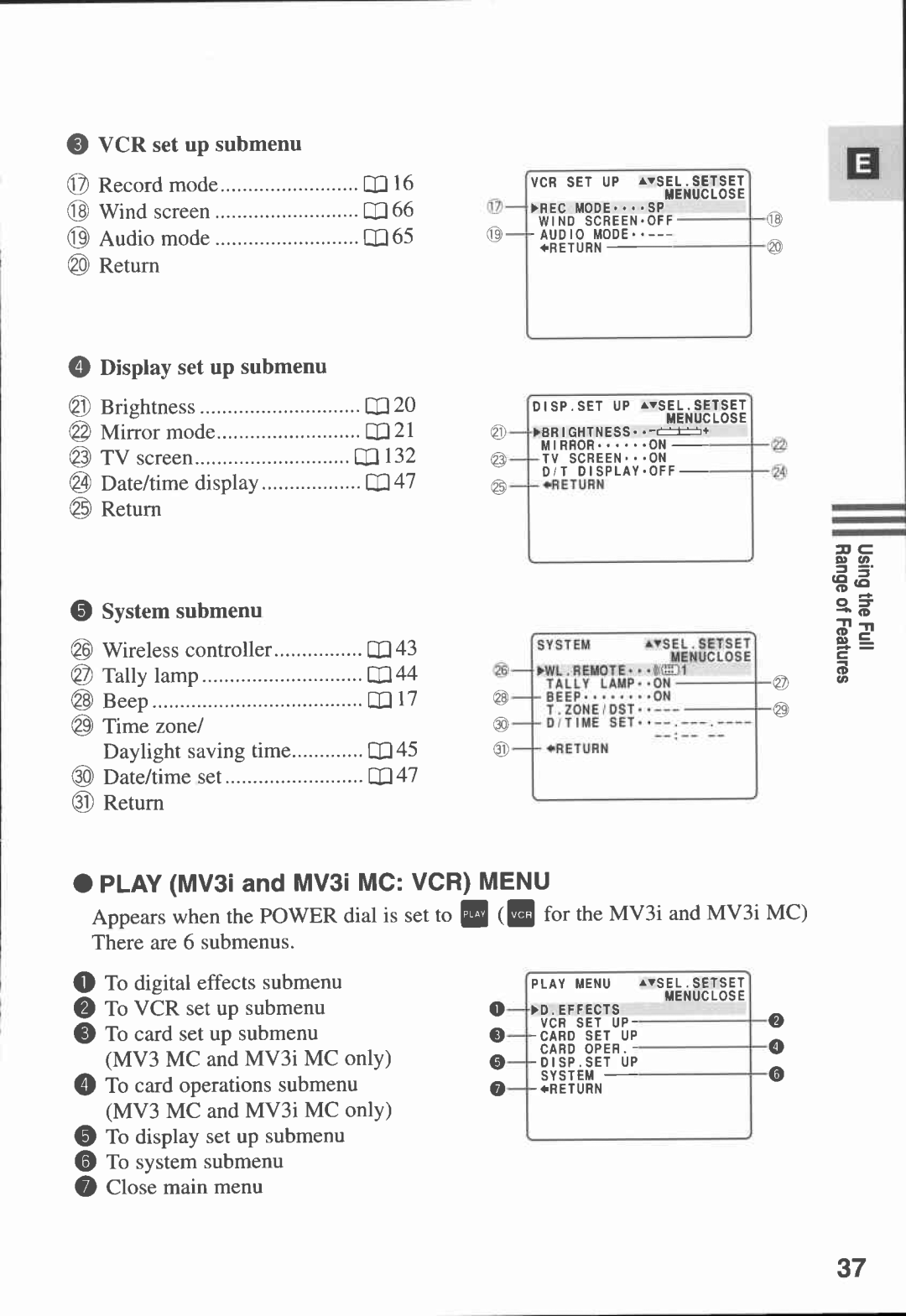 Canon MV 3 i, MV3, 3 MC manual 