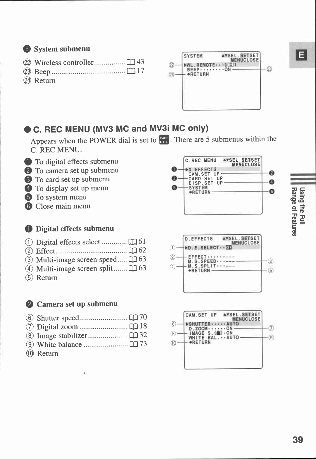 Canon MV3, MV 3 i, 3 MC manual 