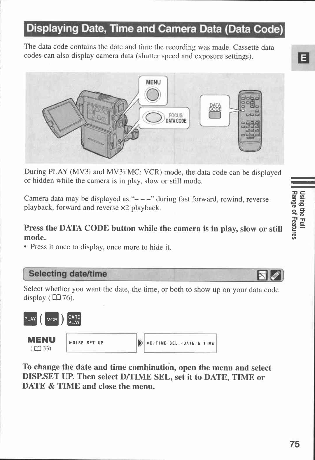 Canon MV3, MV 3 i, 3 MC manual 