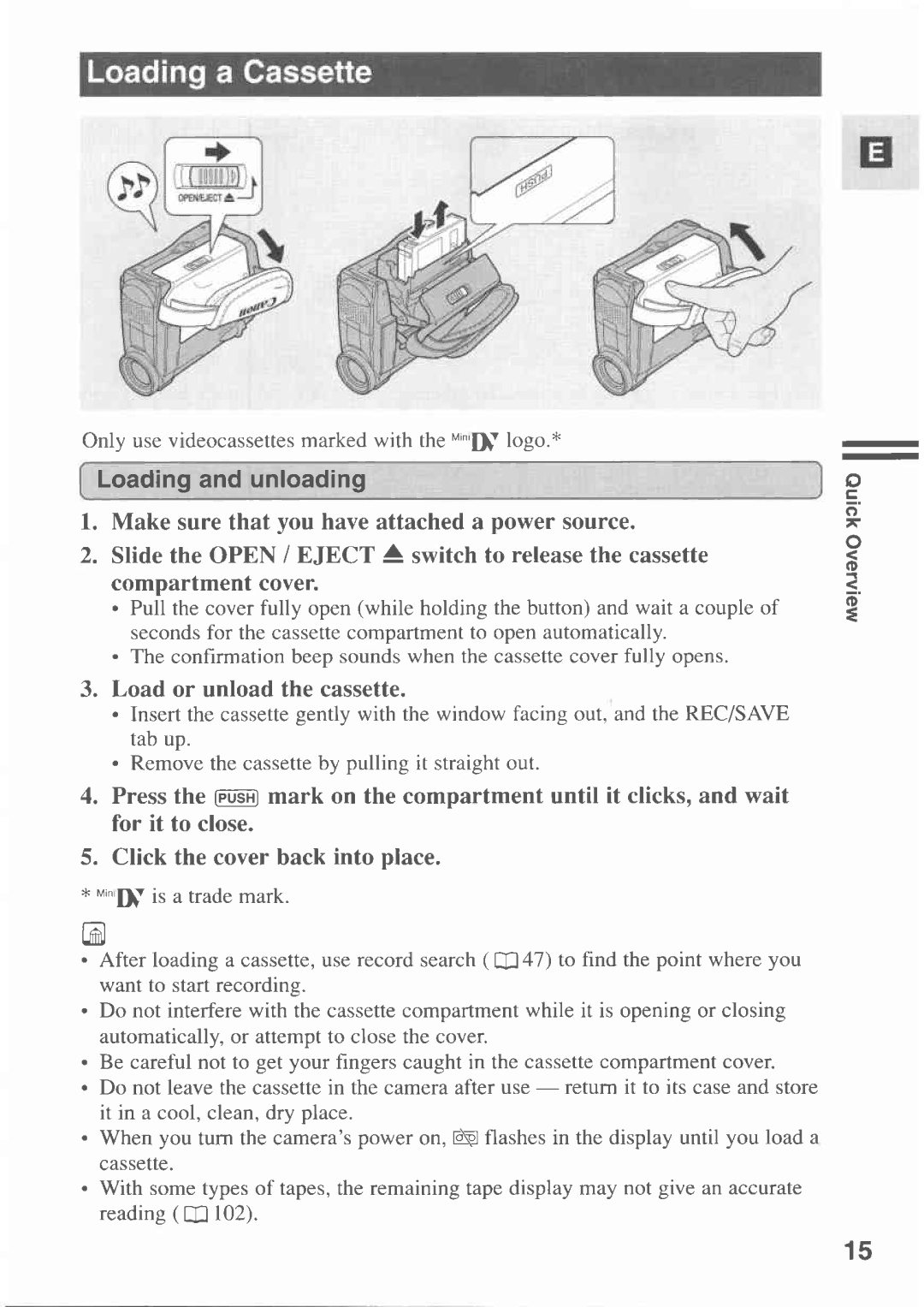 Canon MV300 manual 