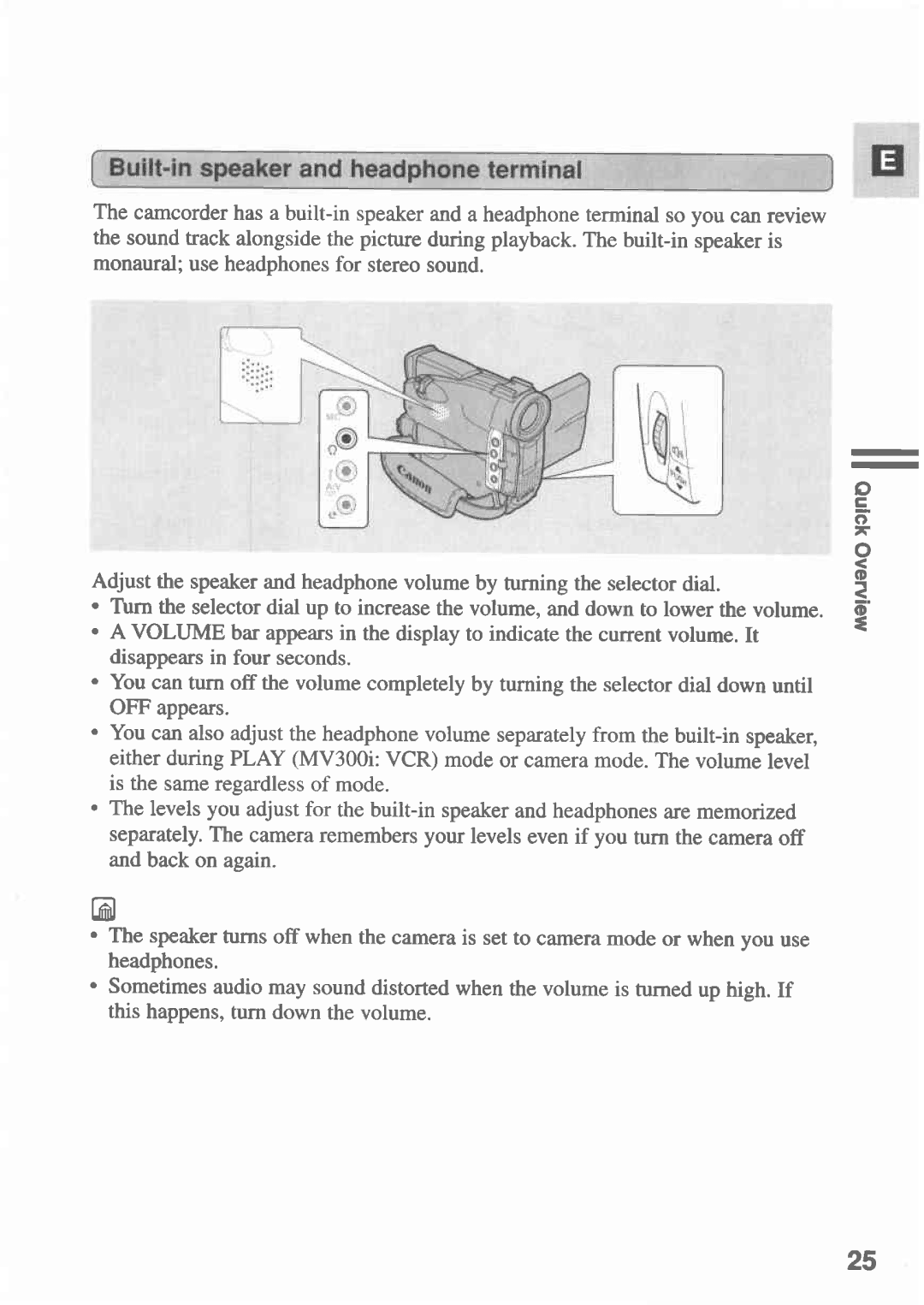 Canon MV300 manual 