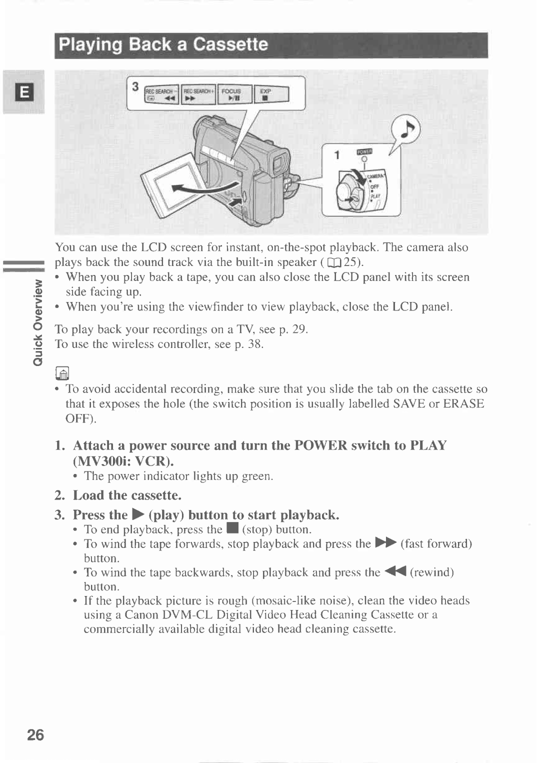 Canon MV300 manual 