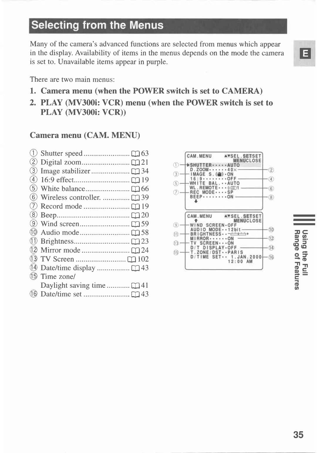 Canon MV300 manual 