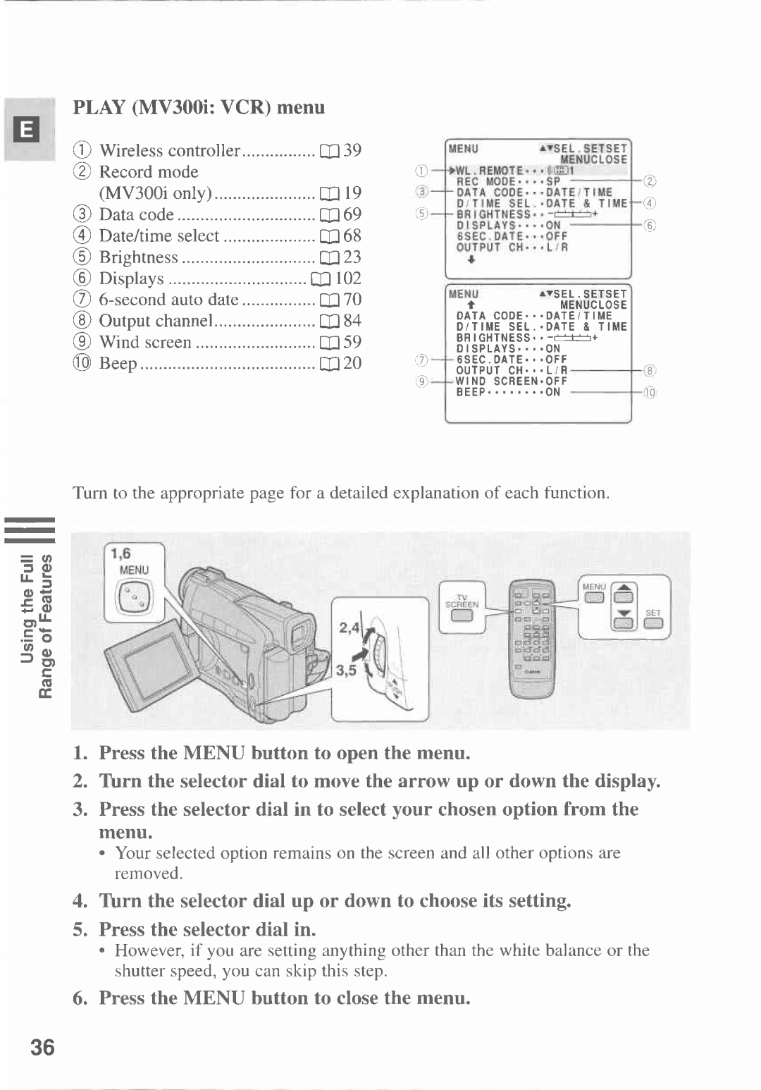 Canon MV300 manual 