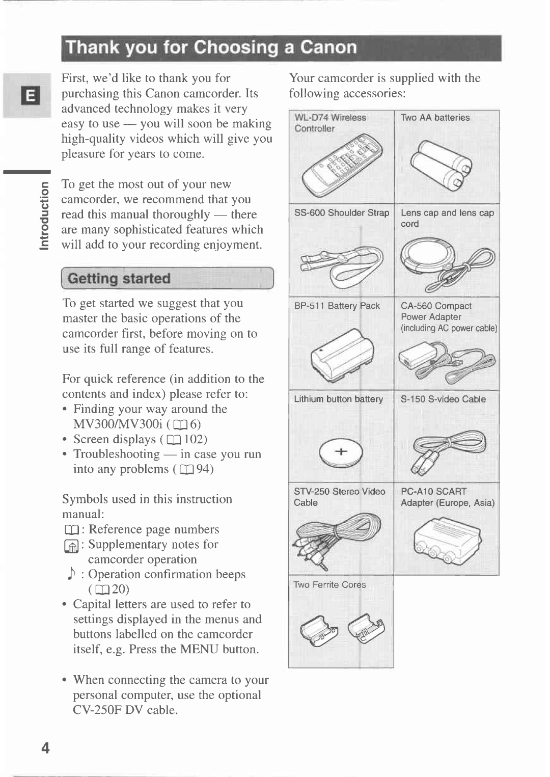 Canon MV300 manual 