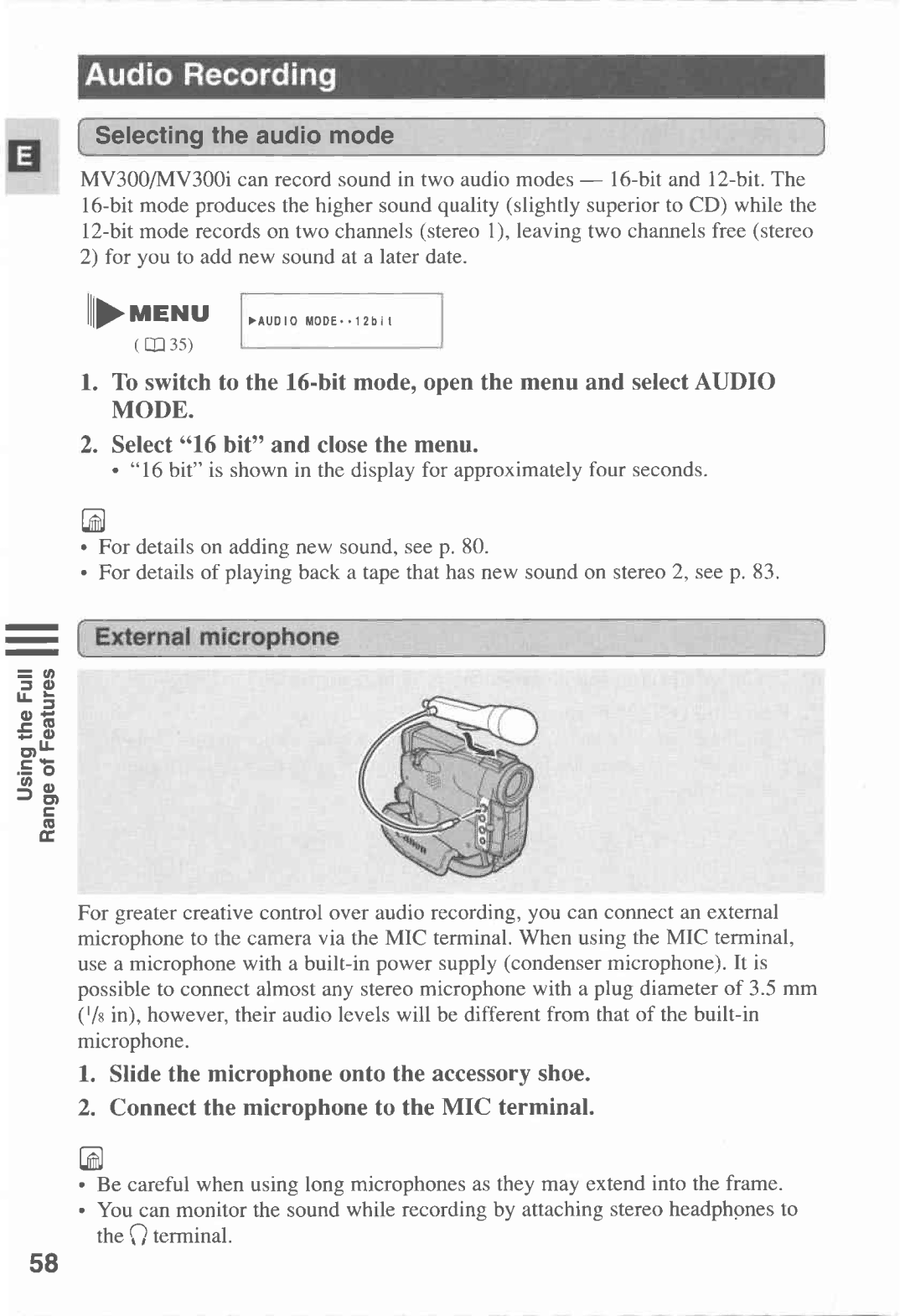 Canon MV300 manual 