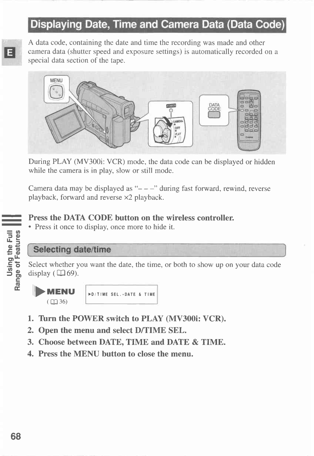 Canon MV300 manual 