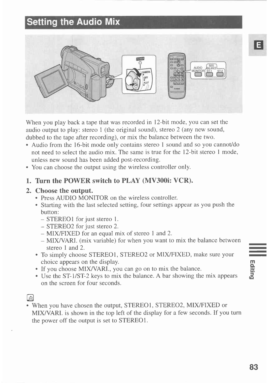 Canon MV300 manual 