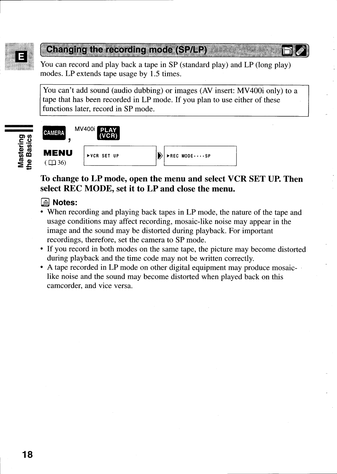 Canon MV400i manual 