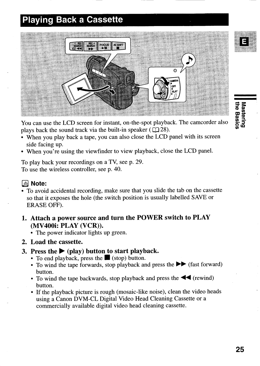 Canon MV400i manual 