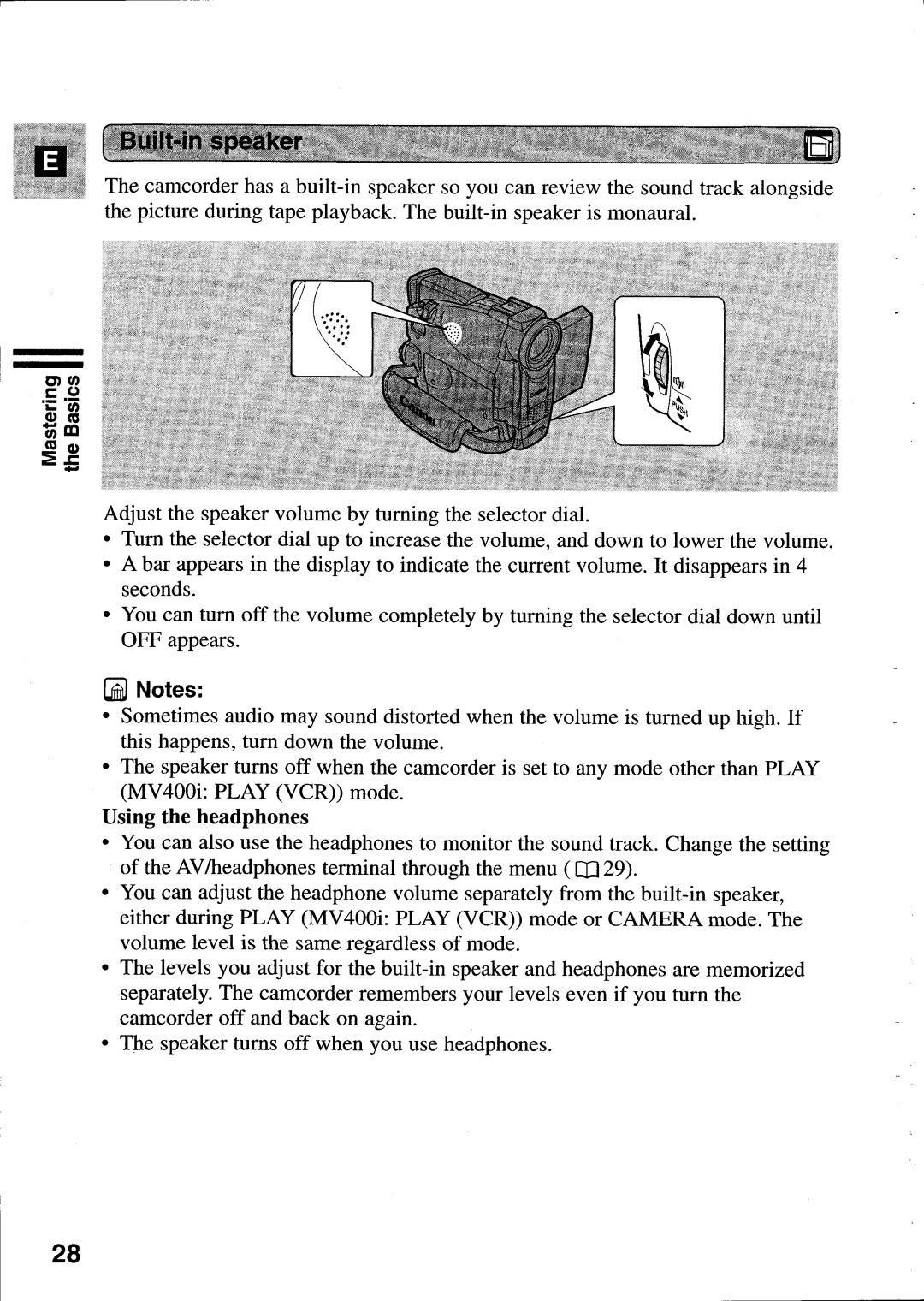 Canon MV400i manual 