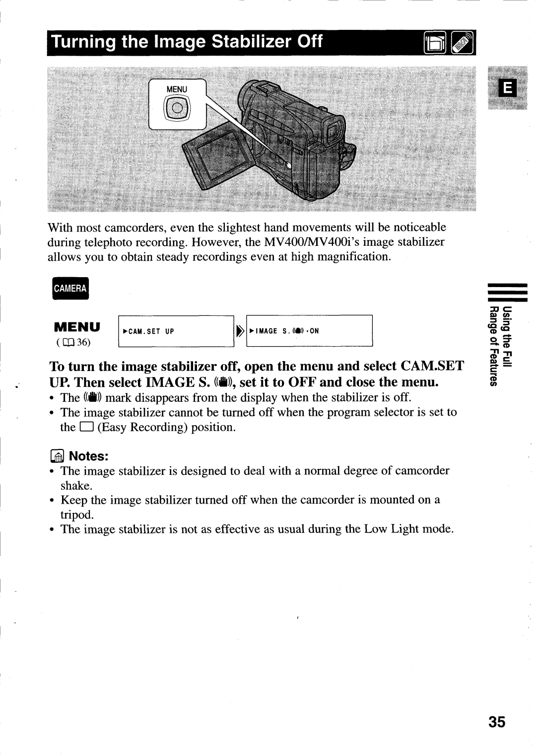 Canon MV400i manual 