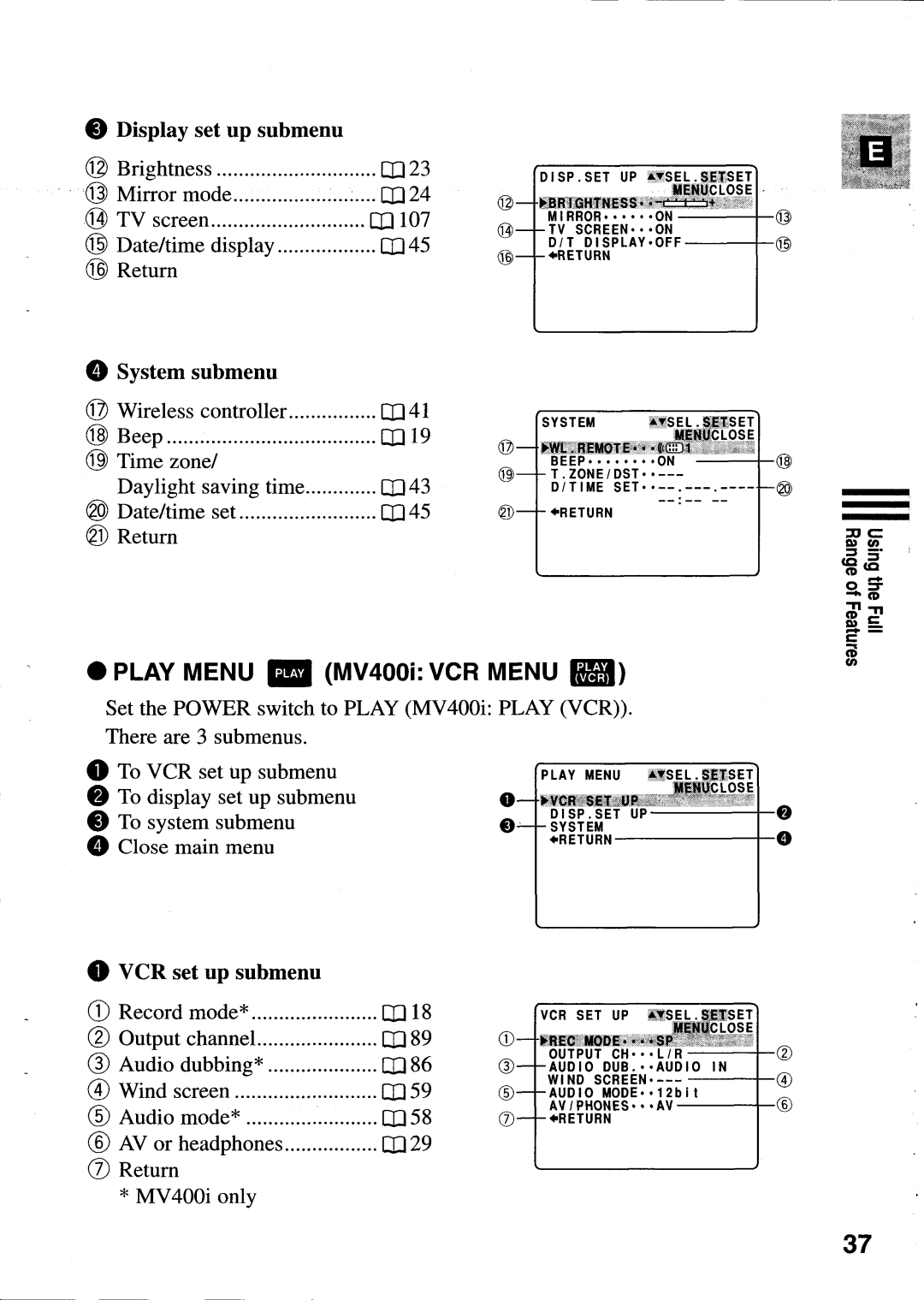 Canon MV400i manual 