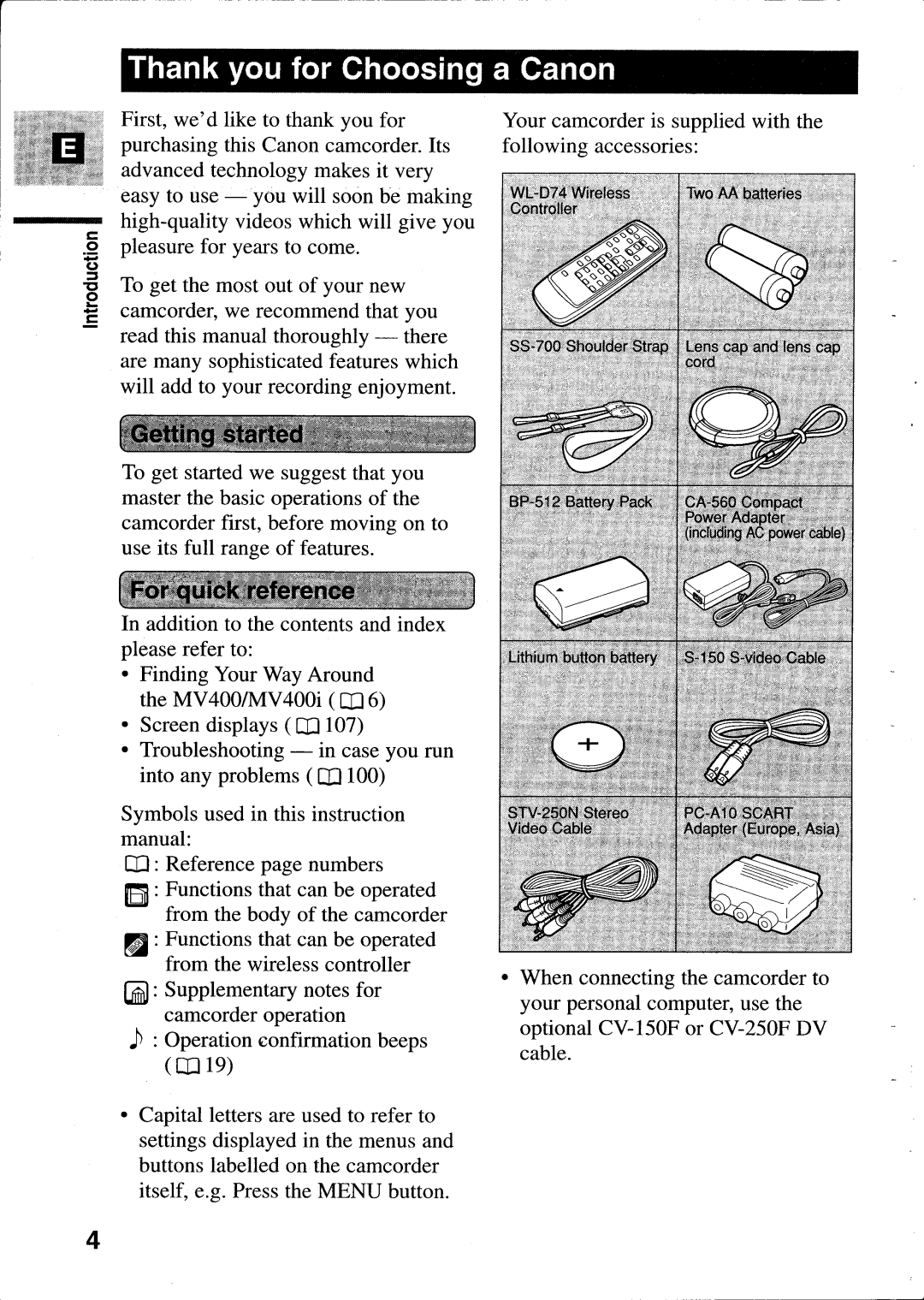 Canon MV400i manual 