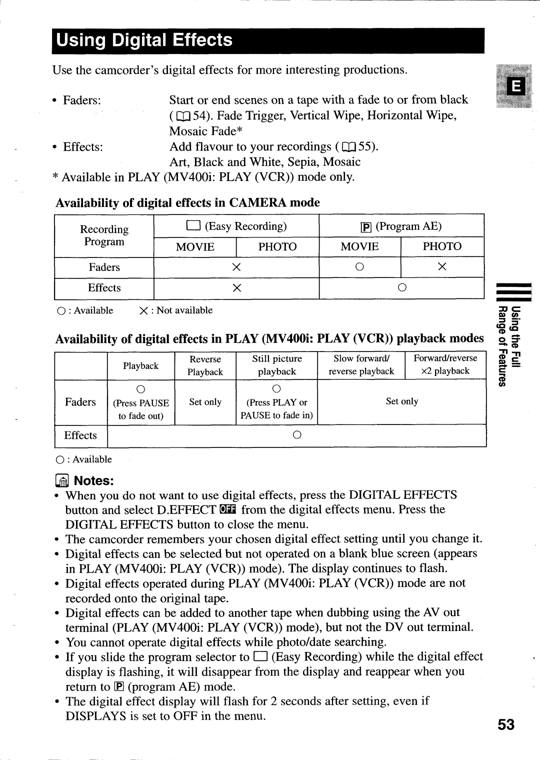 Canon MV400i manual 