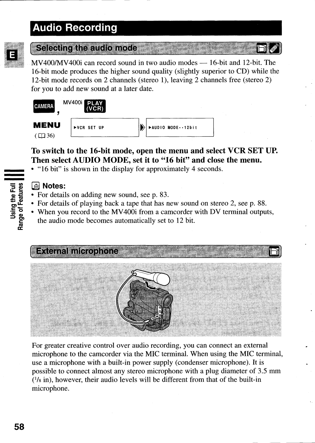 Canon MV400i manual 