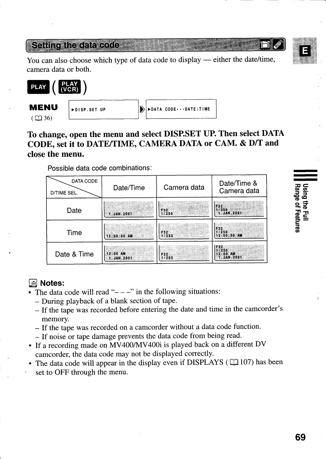 Canon MV400i manual 