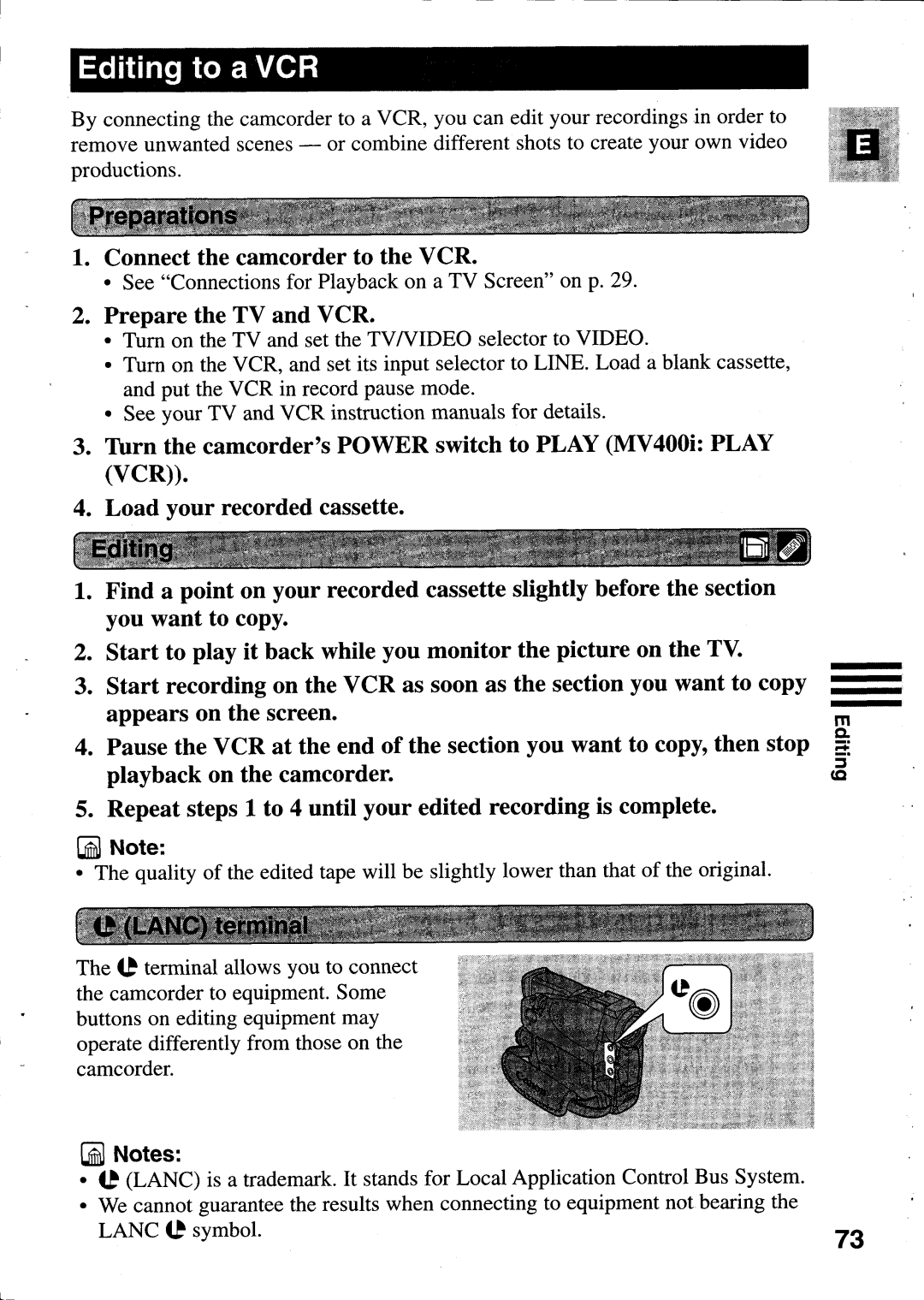 Canon MV400i manual 