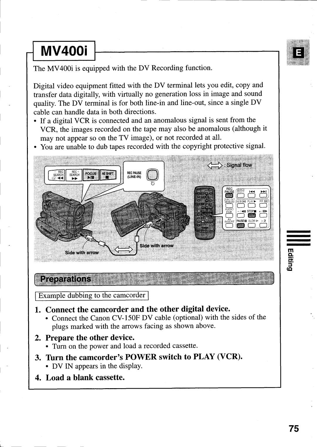 Canon MV400i manual 