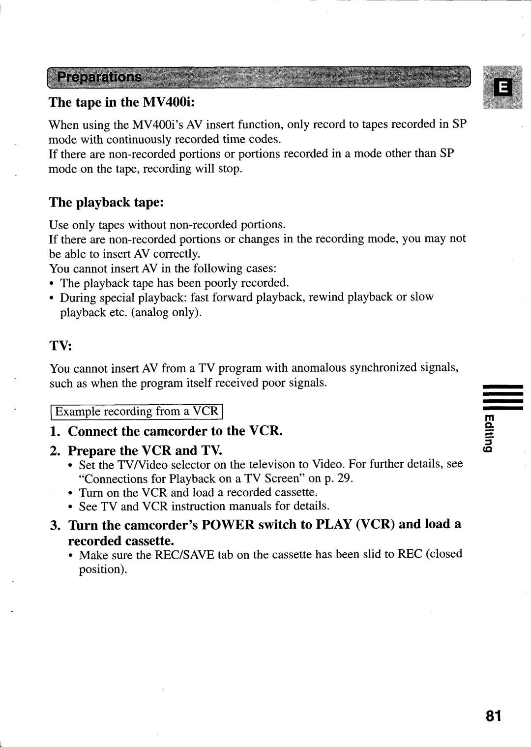 Canon MV400i manual 