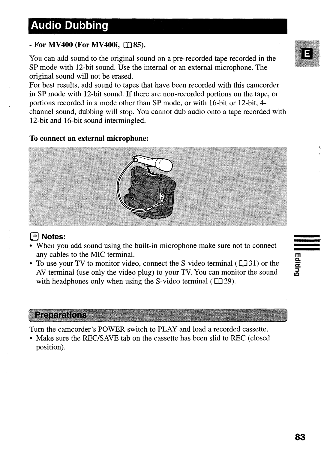 Canon MV400i manual 