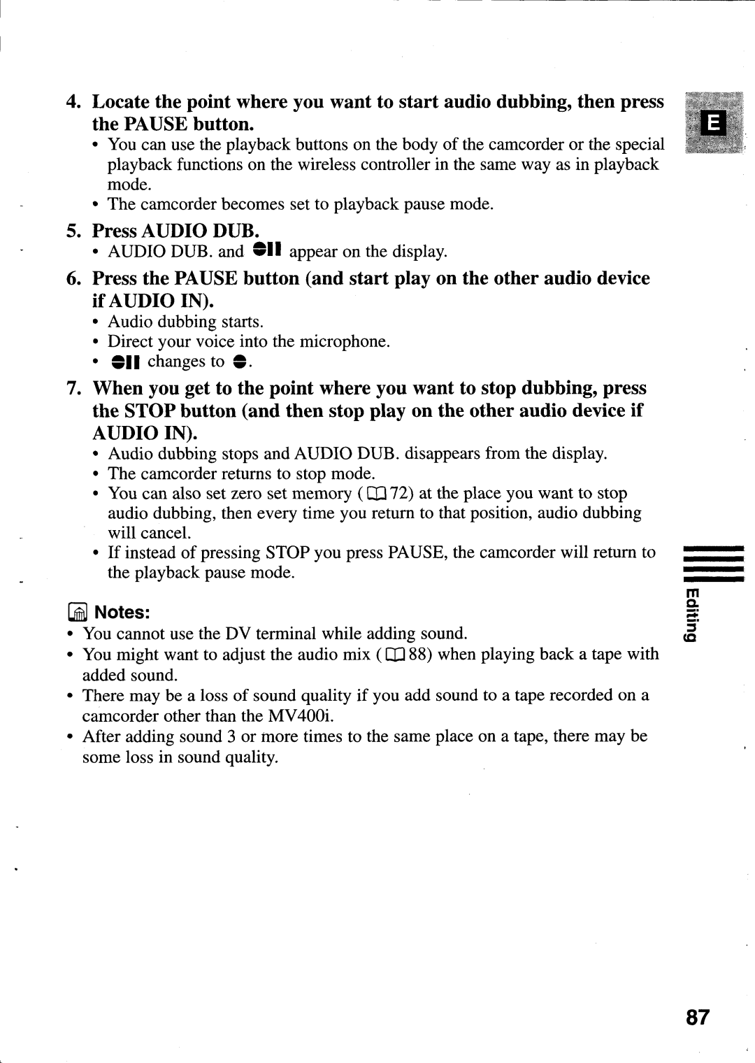 Canon MV400i manual 