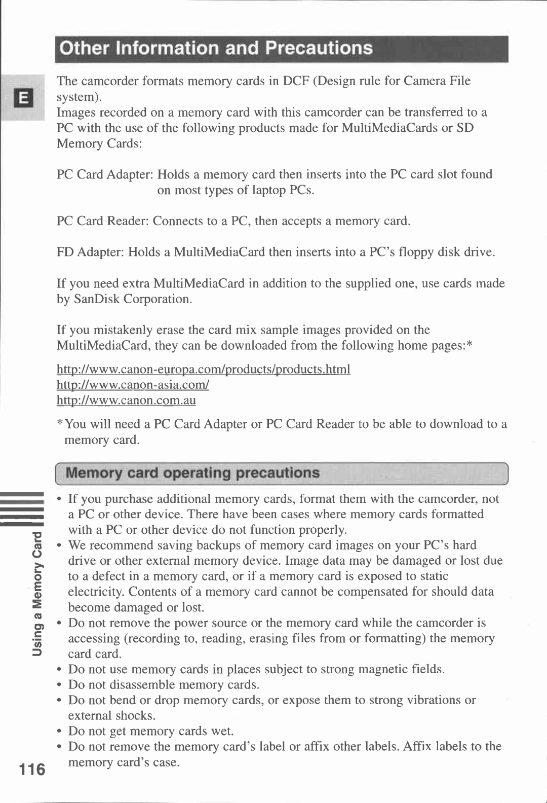 Canon MV430i manual 