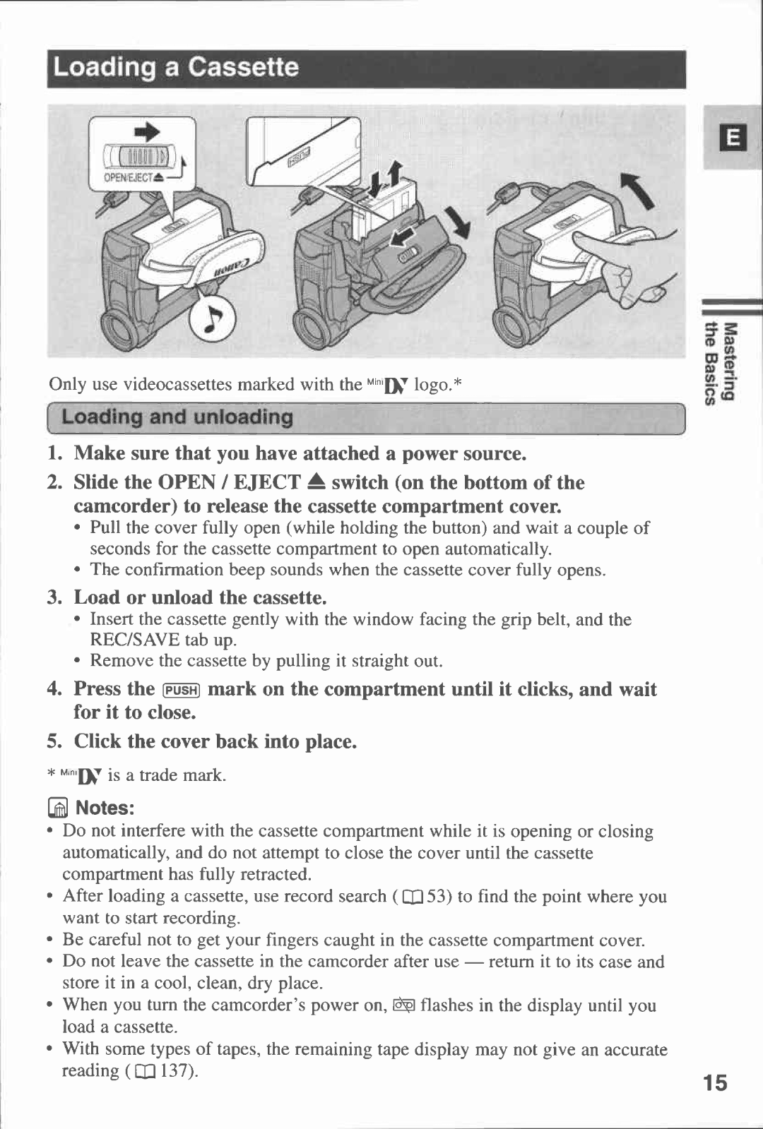 Canon MV430i manual 